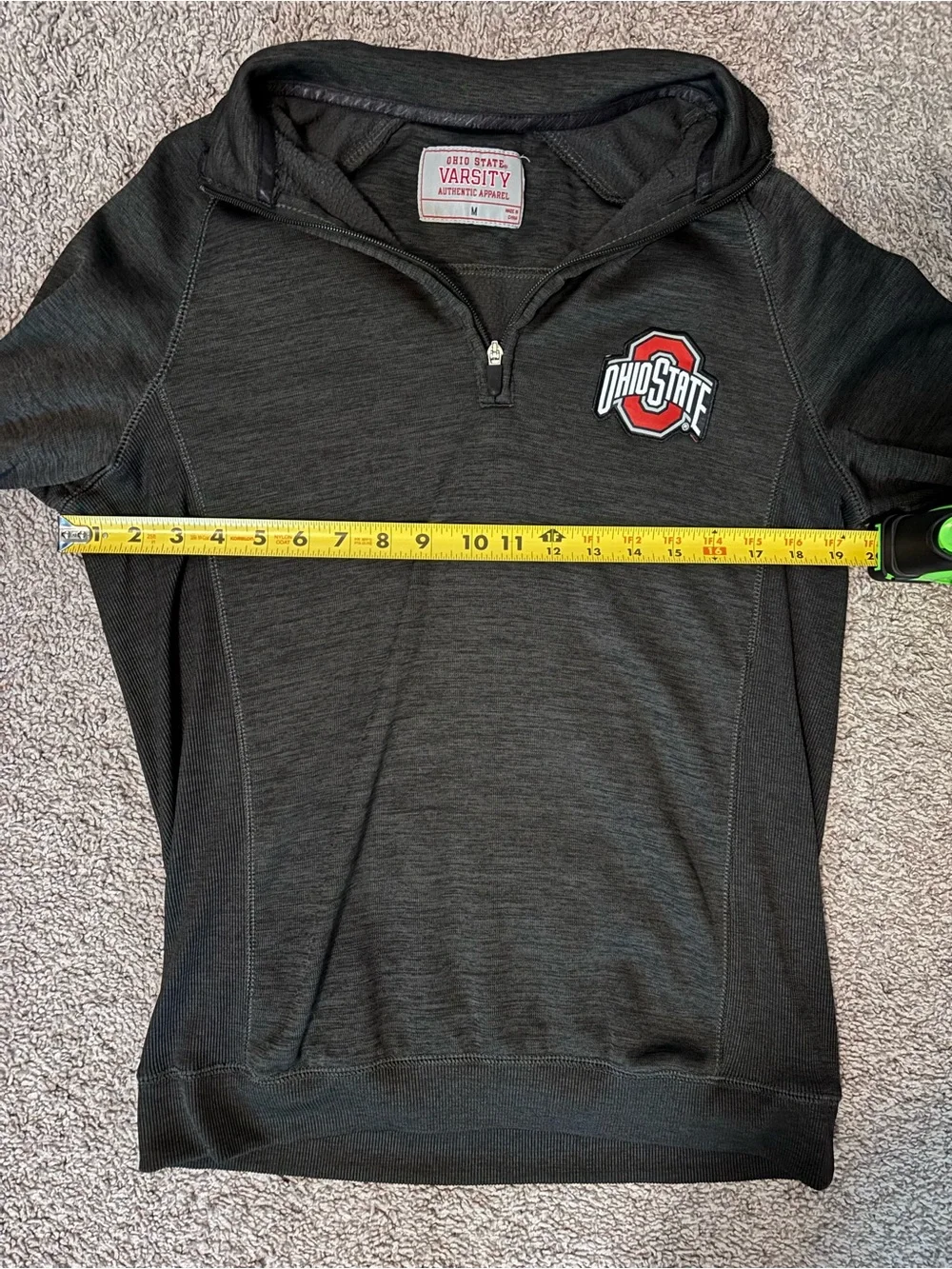 Ohio State Buckeyes Quarter Zip Pullover Medium Dark Gray Performance Sweatshirt